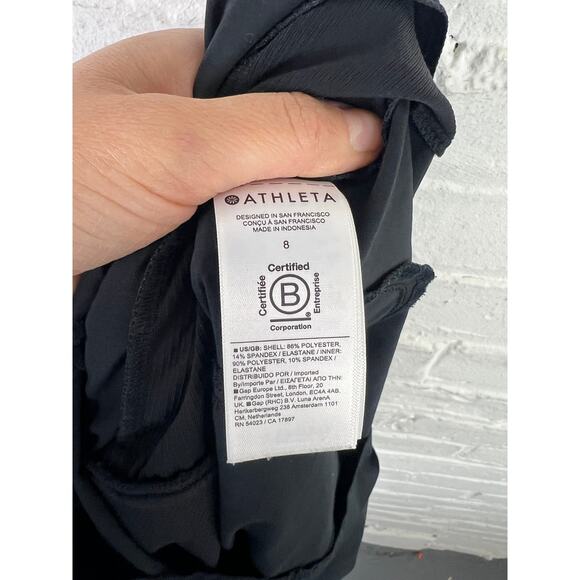 Athleta Women's Soho Mini Skort High-Waist Pull-On Stretch in Black Size 8 - Picture 6 of 7